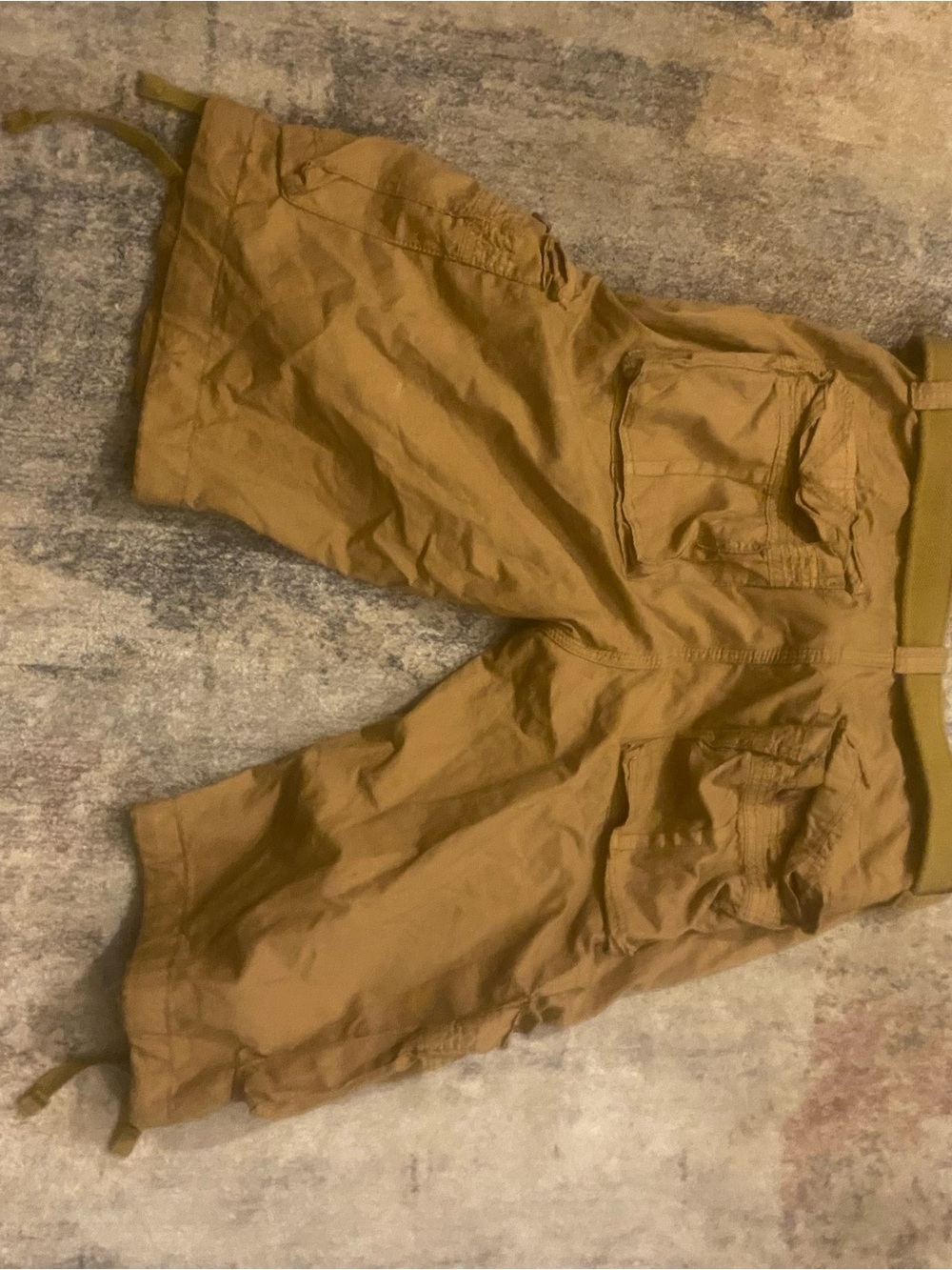Trac Men’s Brown Cargo Shorts with Belt - Picture 2 of 3